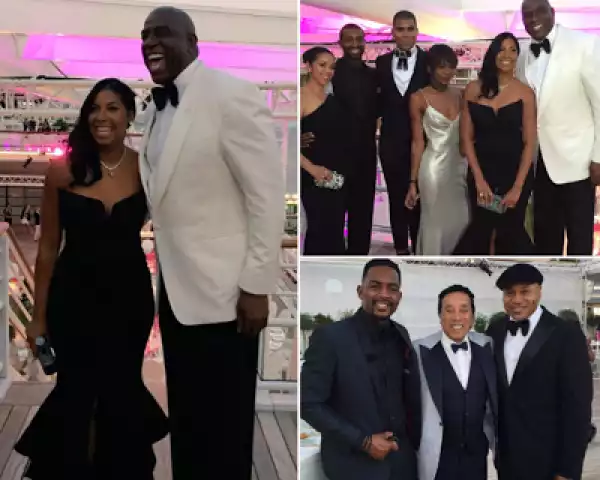 NBA Legend, Magic Johnson And Wife Celebrate 25th wedding Anniversary In Monaco [Photos]